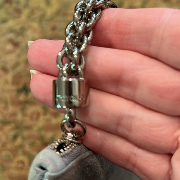 Jimmy Choo Authentic blue/grayish colored suede purse - Picture 11 of 13